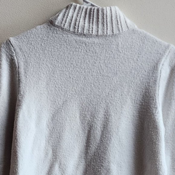 Talbots White Ribbed Turtleneck Sweater Size Large - Picture 12 of 14